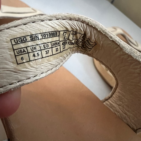 UGG Janie Antique Leather Clog Sandals Size 6 - Picture 5 of 10